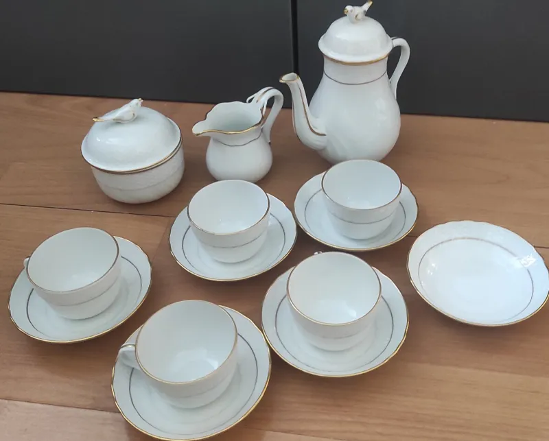 Pamono Coffee Service for Five People from Herend, 1950s, Set of 14> Coffee & Tea Service