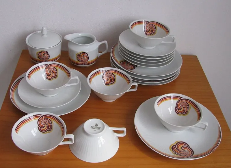 Pamono Coffee Service from Bareuther Waldsassen Bavaria, 1970s, Set of 20> Coffee & Tea Service