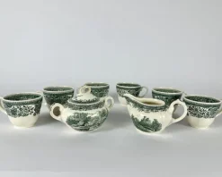 Clearance Pamono Coffee Serving Set in Green Burgenland from Villeroy & Boch, 1980s, Set of 9