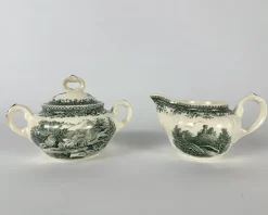Clearance Pamono Coffee Serving Set in Green Burgenland from Villeroy & Boch, 1980s, Set of 9