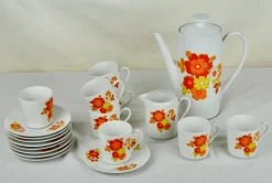 Pamono Coffee Set from Bavaria Seltmann Weiden, 1960s, Set of 17><noscript><img width=