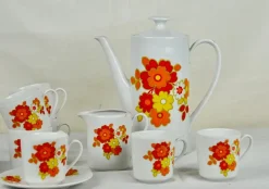 Pamono Coffee Set from Bavaria Seltmann Weiden, 1960s, Set of 17><noscript><img width=
