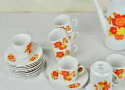 Pamono Coffee Set from Bavaria Seltmann Weiden, 1960s, Set of 17><noscript><img width=