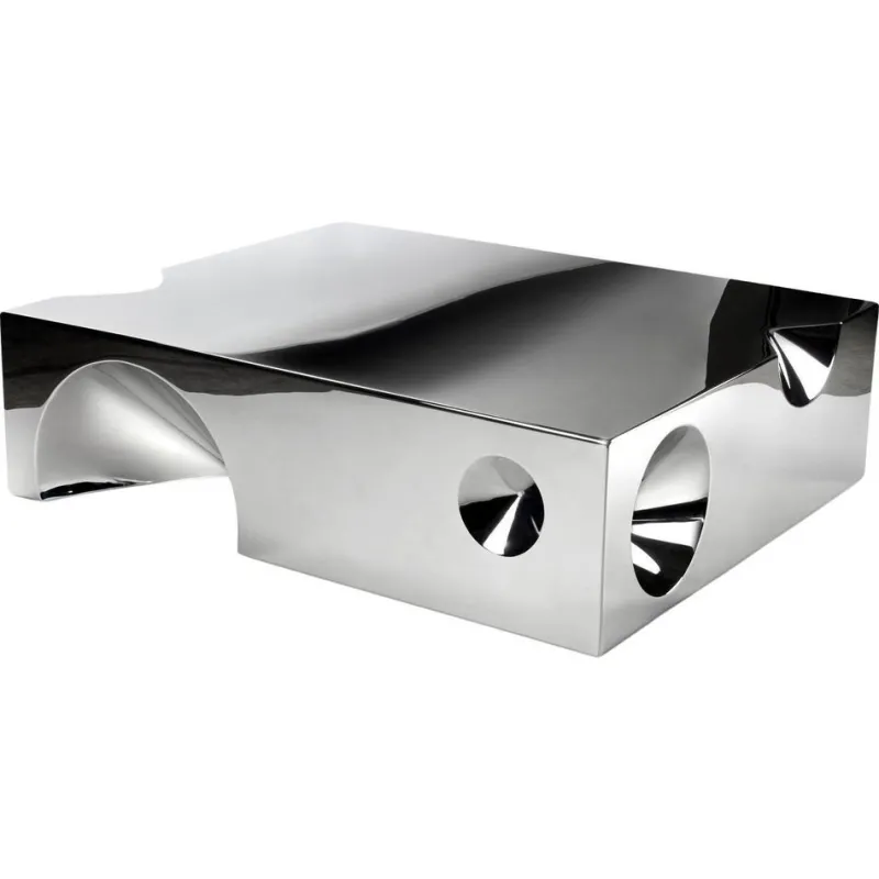 Pamono Coffee Table in Mirror Polished Stainless Steel by Barberini & Gunnell> Tables