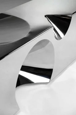 Pamono Coffee Table in Mirror Polished Stainless Steel by Barberini & Gunnell><noscript><img width=