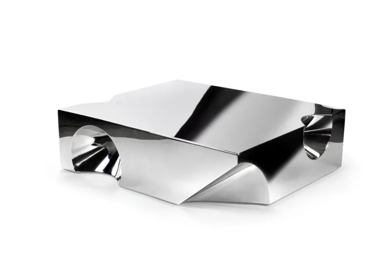 Pamono Coffee Table in Mirror Polished Stainless Steel by Barberini & Gunnell> Tables