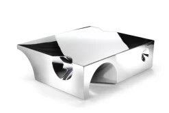 Pamono Coffee Table in Mirror Polished Stainless Steel by Barberini & Gunnell><noscript><img width=
