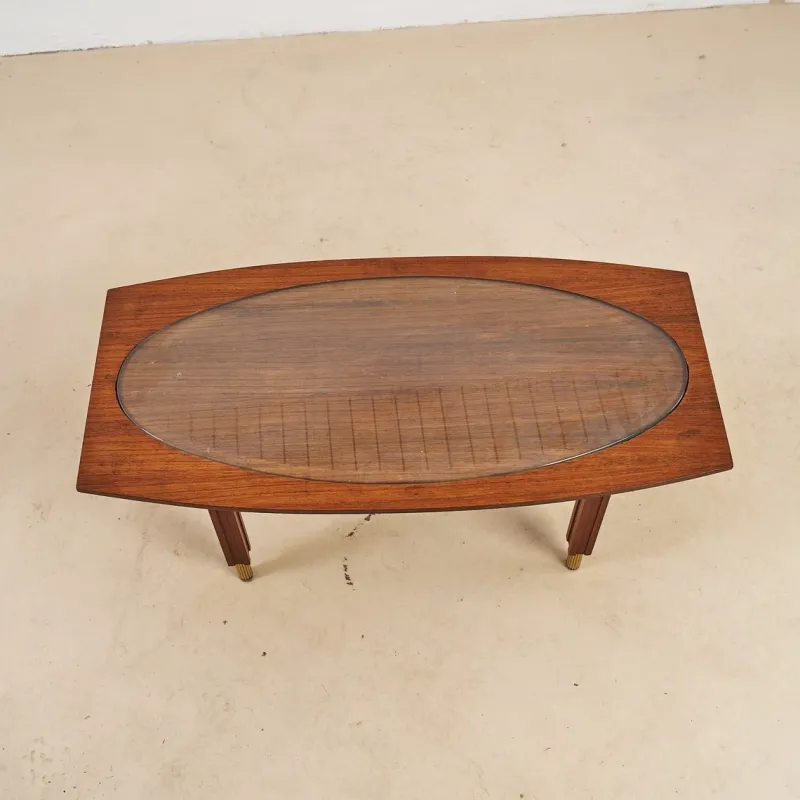 Pamono Coffee Table with Glass Top, 1970s> Coffee & Side Tables