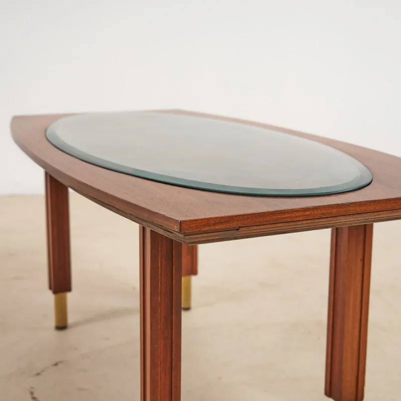 Pamono Coffee Table with Glass Top, 1970s> Coffee & Side Tables