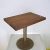 Pamono Coffee Table with Heavy Metal Base and Teak Wood Top, 1970s> Coffee & Side Tables