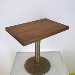 Pamono Coffee Table with Heavy Metal Base and Teak Wood Top, 1970s> Coffee & Side Tables
