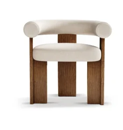 New Pamono Collector Modern Cassette Chair in White Fabric and Smoked Oak by Alter Ego