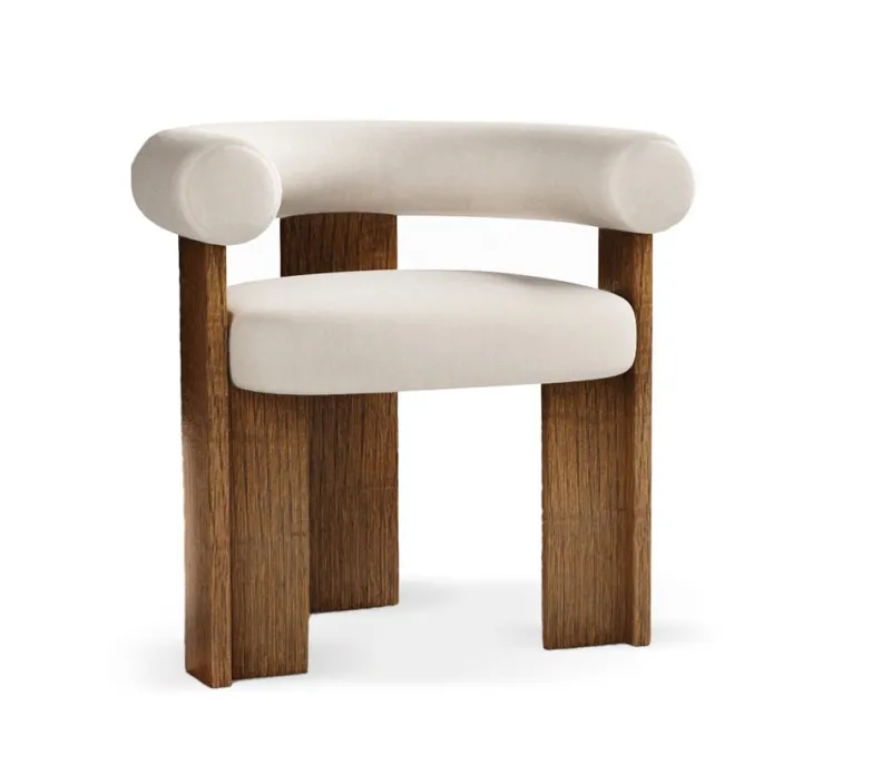 New Pamono Collector Modern Cassette Chair in White Fabric and Smoked Oak by Alter Ego