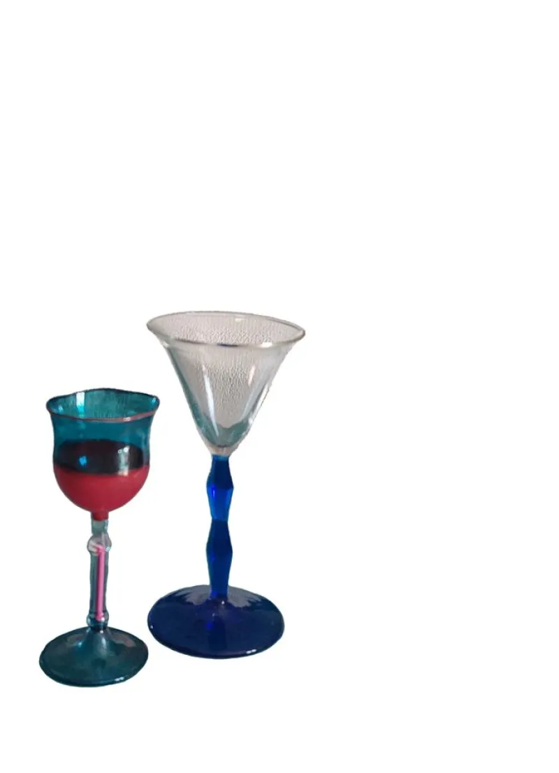 Pamono Collector's Glasses attributed to Joseph Hoffman and Venini, 1920s, Set of 2> Glassware
