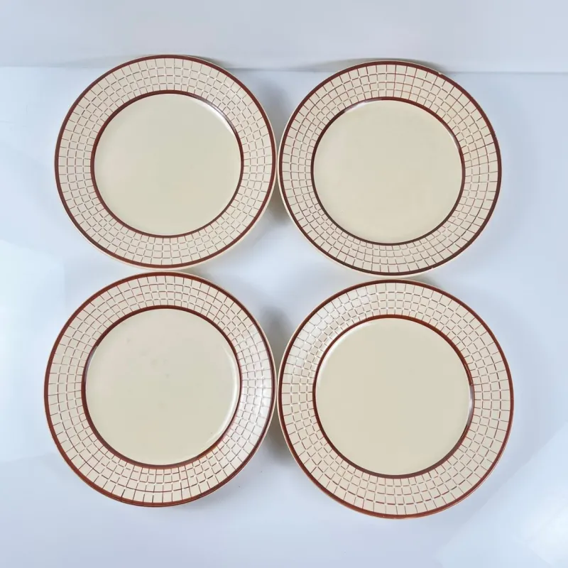 Pamono Colmar Dinner Plates from Longchamp, 1930s, Set of 4> Dinner Plates & Bowls