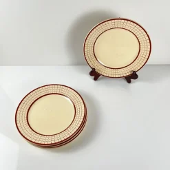 Pamono Colmar Dinner Plates from Longchamp, 1930s, Set of 4><noscript><img width=