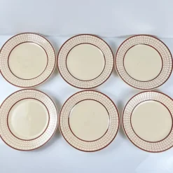 Pamono Colmar Dinner Plates from Longchamp, 1930s, Set of 6> Dinner Plates & Bowls