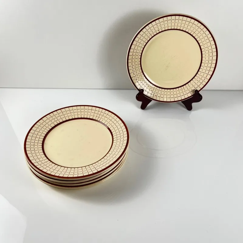Pamono Colmar Dinner Plates from Longchamp, 1930s, Set of 6> Dinner Plates & Bowls