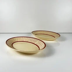 Pamono Colmar Trays with Geometric Patterns from Longchamp, 1930s, Set of 2><noscript><img width=