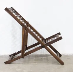 Pamono Colonial Deck Chair in Teak and Iron, 1960s><noscript><img width=