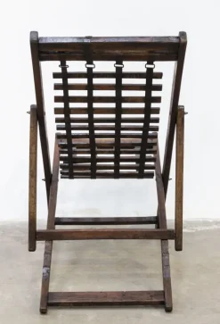 Pamono Colonial Deck Chair in Teak and Iron, 1960s><noscript><img width=