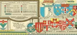 Outlet Pamono Colourful Map of the History of London, 1970s