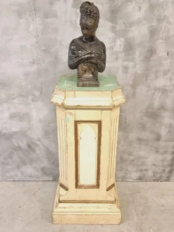 Best Pamono Column Church Column Wooden Pedestal, 1890s