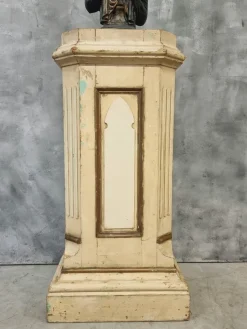 Best Pamono Column Church Column Wooden Pedestal, 1890s