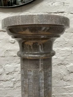 Pamono Columns in Black Belgian Fossil Marble, Set of 2><noscript><img width=