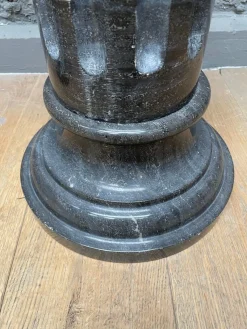 Pamono Columns in Black Belgian Fossil Marble, Set of 2><noscript><img width=