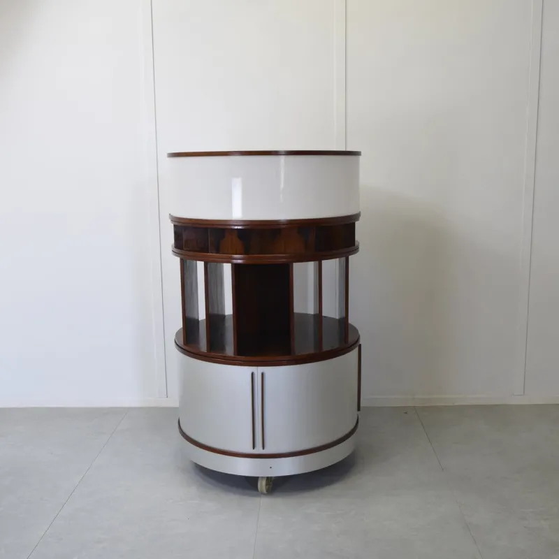 New Pamono Combi Center Series Storage Unit with Wooden Frame by Joe Colombo, 1960s