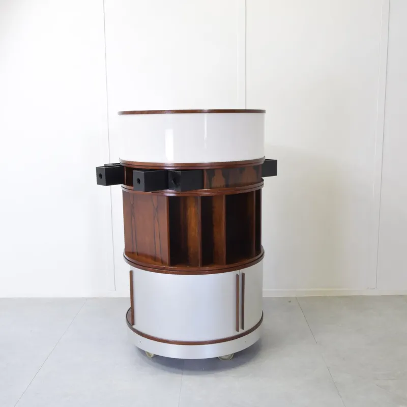 New Pamono Combi Center Series Storage Unit with Wooden Frame by Joe Colombo, 1960s