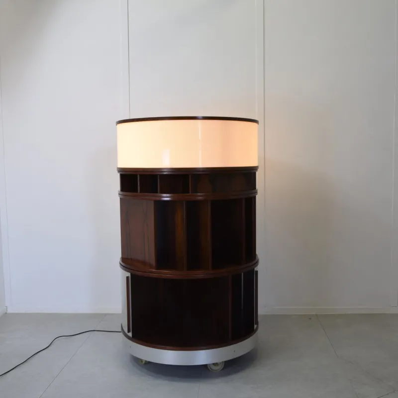 New Pamono Combi Center Series Storage Unit with Wooden Frame by Joe Colombo, 1960s