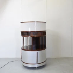New Pamono Combi Center Series Storage Unit with Wooden Frame by Joe Colombo, 1960s