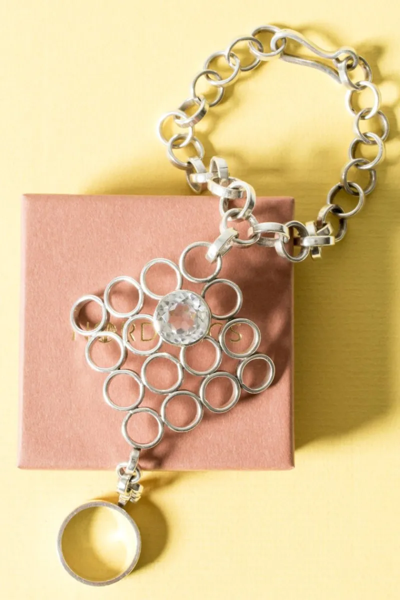 Pamono Combined Silver Ring and Bracelet by Cecilia Johansson, 1968> Bracelets