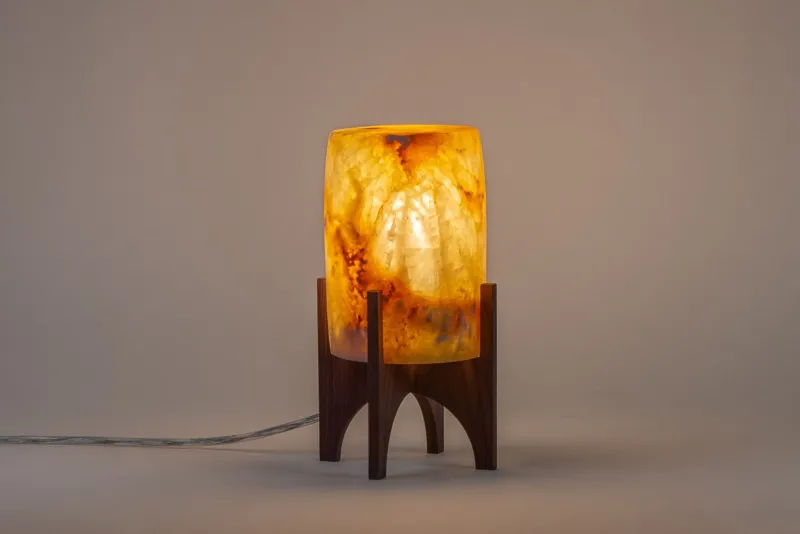 Pamono Comet Classic Amber Table Lamp by Material Lights> Table Lamps