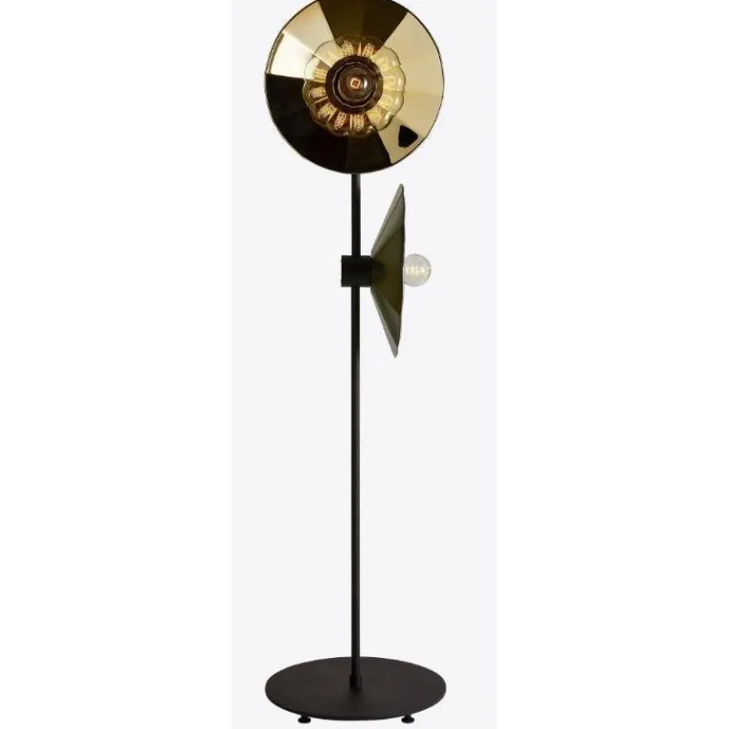 Pamono Cometa Floor Lamp in Gold Fractale by Radar> Floor Lamps