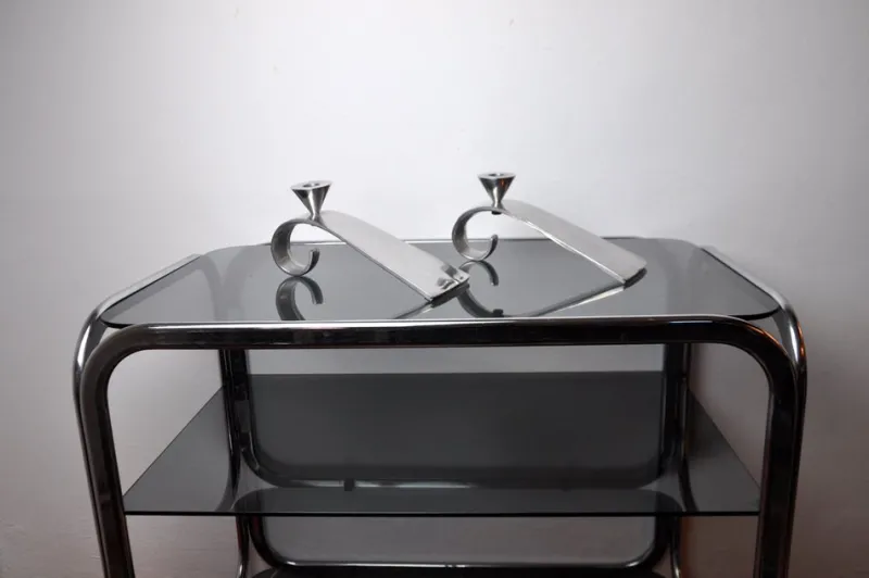 New Pamono Comma Candlesticks attributed to Matthew Hilton, England, 1980s, Set of 2