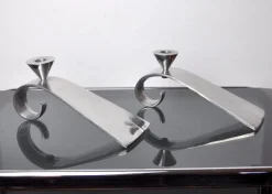 New Pamono Comma Candlesticks attributed to Matthew Hilton, England, 1980s, Set of 2