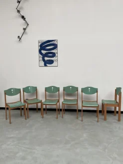 New Pamono Community Chairs, 1980s, Set of 6