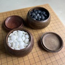 Hot Pamono Complete Go Board in Kaya Wood Japan, 1960s, Set of 3