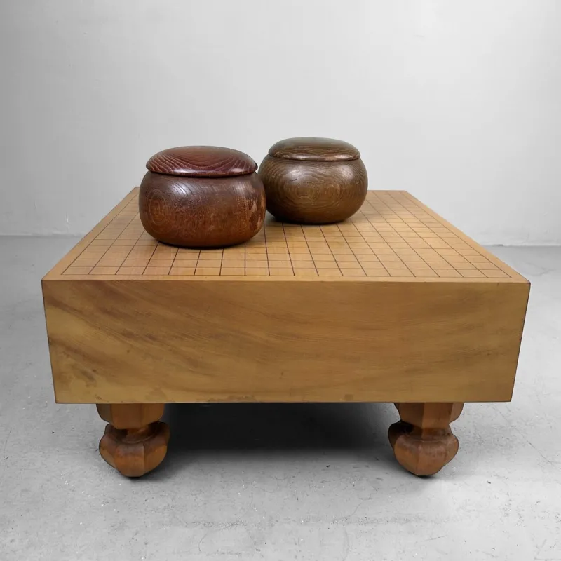 Hot Pamono Complete Go Board in Kaya Wood Japan, 1960s, Set of 3