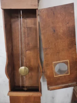 Pamono Comtoise Clock in Fir and Hammered Brass from Befos><noscript><img width=