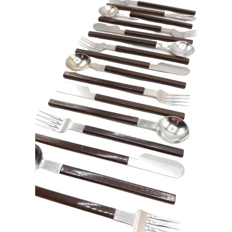 Pamono Concorde Cutlery attributed to Raymond Loewy for Air France, 1970s, Set of 36> Cutlery & Serving Utensils