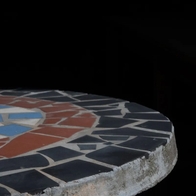 Pamono Concrete Garden Pedestal Table, 1950s> Garden Tables