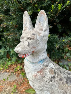 Pamono Concrete Stone Shepard Garden Dog Ornament Sculpture, 1950s><noscript><img width=