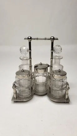 Clearance Pamono Condiment Server in Silver Metal, Set of 5