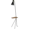New Pamono Cone Floor Lamp with Table Black Noir by Warm Nordic