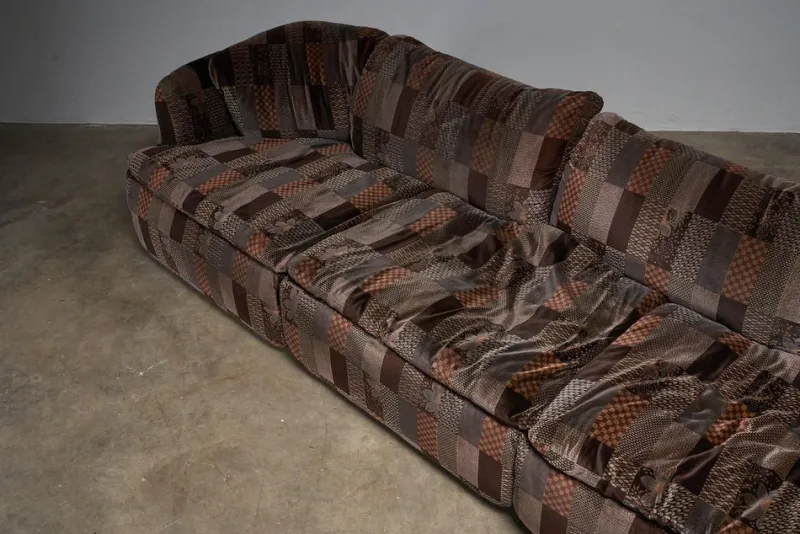 Hot Pamono Confidential 3-Seater Sofa, 2-Seater Sofa and Lounge Chair attributed to Alberto Rosselli for Saporiti, 1970s, Set of 3