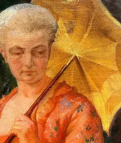 Pamono Constantino Sereno, Young Lady and Governess, Oil on Board, 1875><noscript><img width=